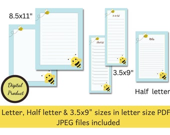 Bee Memo Printable - Etsy