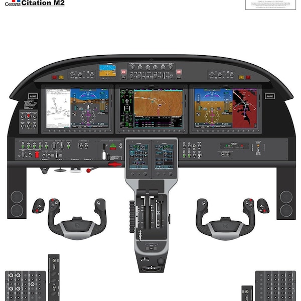 Cessna Citation M2 Cockpit Poster