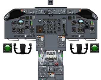 ボーイング727-200型機コックピット訓練ポスター - フライトスクール