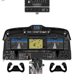 May include: A black and white illustration of a Beechcraft King Air 350 aircraft cockpit. The image shows the pilot's perspective with various gauges, controls, and displays. The cockpit features a yoke, throttle quadrant, and a multi-function display.