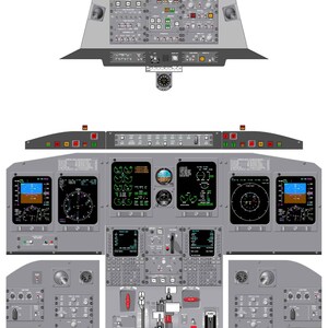 Bombardier CRJ Cockpit Poster - CRJ-100-200-440