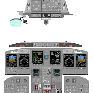 Bombardier CRJ Cockpit Poster - CRJ-700-705-900