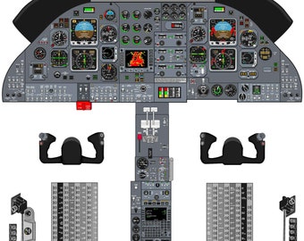 Bombardier Learjet 35 Cockpit Poster