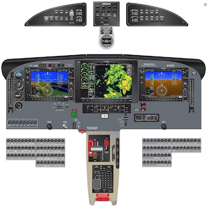 Piper Meridian Garmin G1000 Cockpit Poster