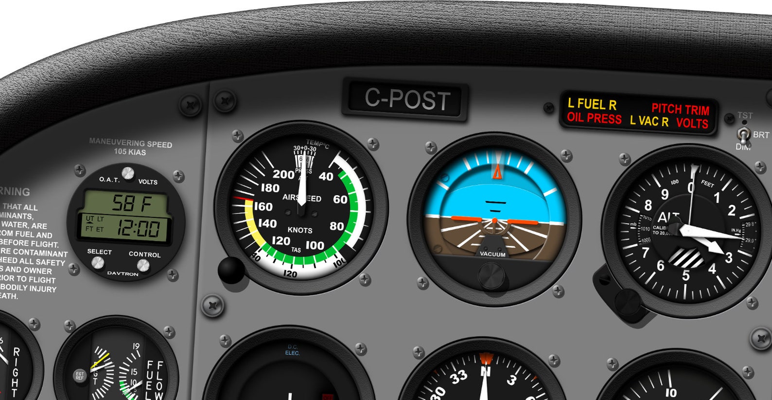 Cessna 172 Skyhawk SP Nav II MFD Cockpit Poster Etsy Canada