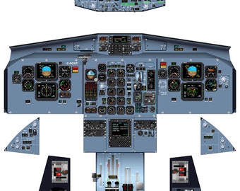 ATR 72-500 コックピット ポスター - Etsy 日本