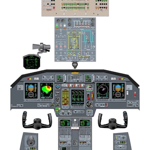 Dassault Falcon 900EX Cockpit Poster