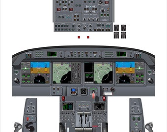 Gulfstream 400/450/500/550 Cockpit Poster - Etsy