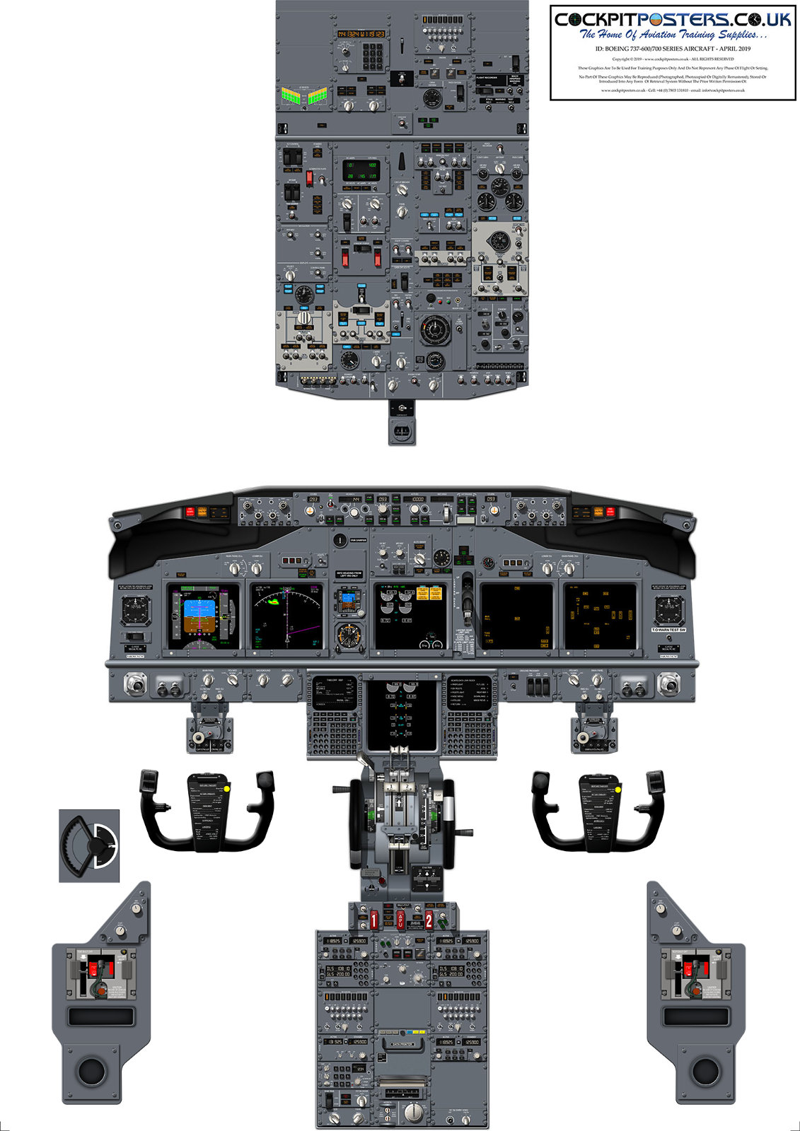 ボーイング 737-600/700 コックピット ポスター - B737NG コックピット