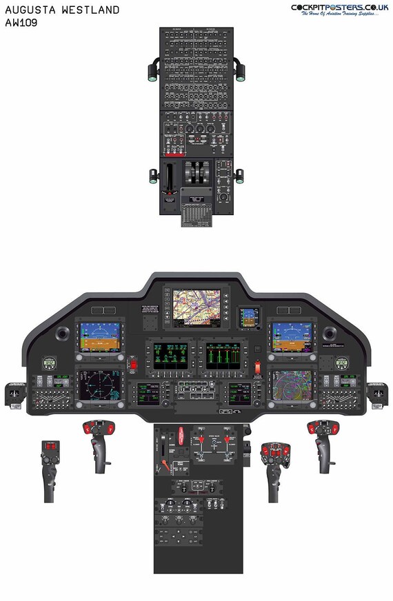 Agusta Westland AW109 Cockpit Poster - Etsy