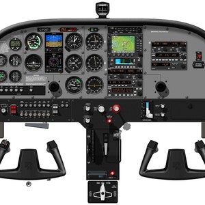 Cessna 172 Skyhawk SP Nav II + poster della cabina di pilotaggio MFD con Garmin G5