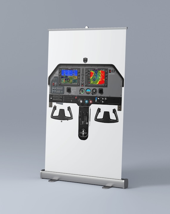 セスナ 182T スカイレーン コックピット ポスター、SVT ガーミン G1000