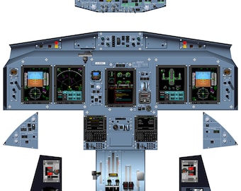 ATR 72-600 コックピット ポスター - Etsy 日本