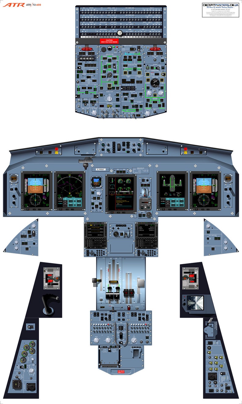 ATR 72-600 Cockpit Poster - Etsy
