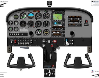 Cessna 172 Skyhawk SP Nav II + MFD Cockpit Poster