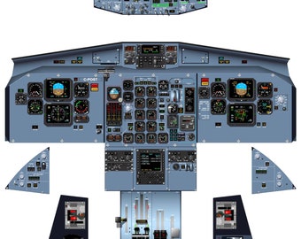 ATR 42-500 コックピット ポスター - Etsy 日本
