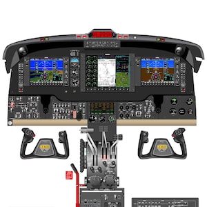 Beechcraft King Air 300/350 Cockpit Poster with Garmin G1000 Instrumentation