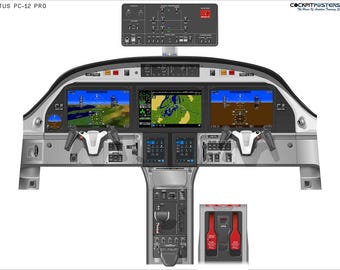 Pilatus PC-12 PRO Cockpit Poster