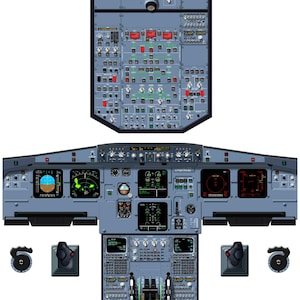 Airbus A320 CRT Screens CFM EIS Cockpit Poster