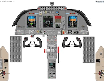 Piaggio P-180 Avanti II Cockpit Poster