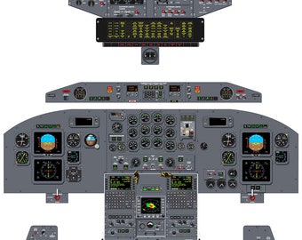 Bombardier Dash 8 Q300 Cockpit Poster