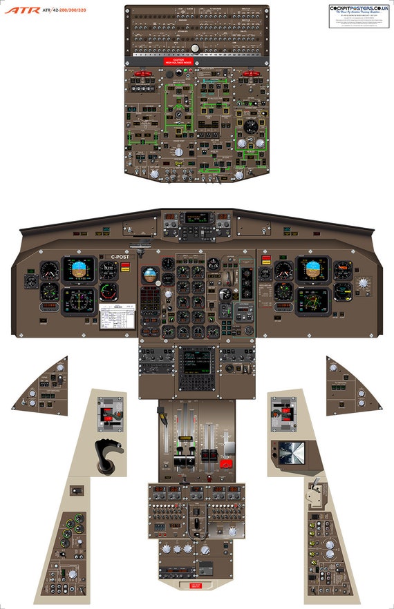 ATR 42-200-300-320 コックピット ポスター - Etsy 日本