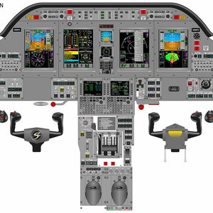 Cessna Citation Sovereign Cockpit Poster