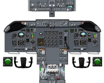 Classic Boeing 747-100-200-300-SP Cockpit Poster - Etsy