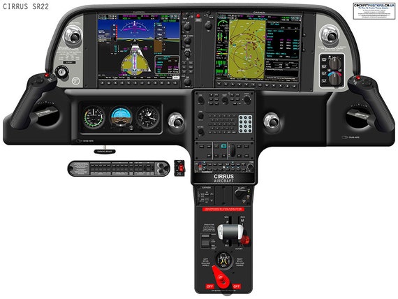 Cirrus SR22T コックピット ポスター - Etsy 日本