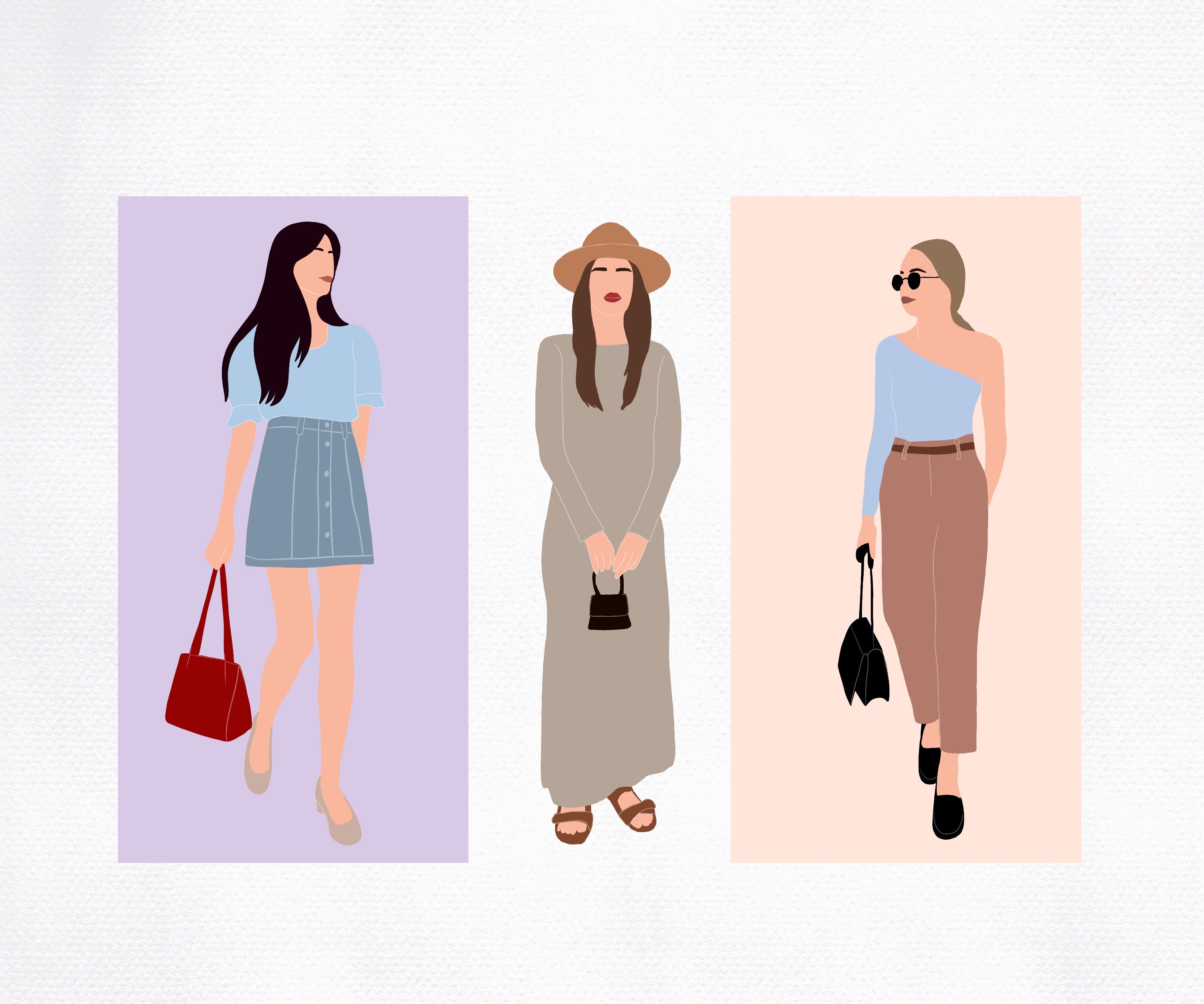 12 Abstract Woman Clipart Womans Clipart Fashion Woman Etsy