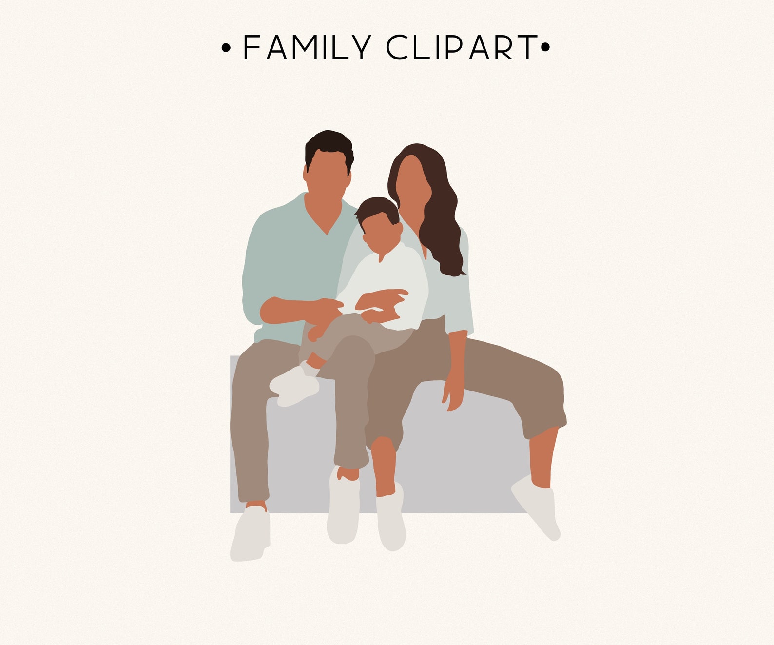 Family Clipart Abstract Family Clipart We Are Family Etsy
