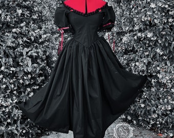 gothic dress, cottagecore dress, custom dress, dark fairycore, Victorian dress, cotton dress, We have always lived in the castle inspired