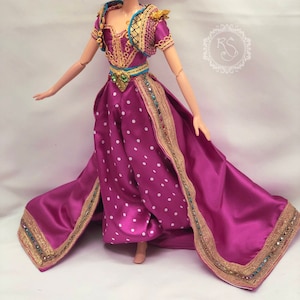 Costume Jasmine film Aladdin vestito principessa viola carnevale adulti  cosplay