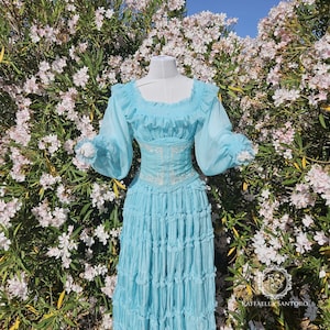 Little Mermaid dress, blue village dress, Ariel dress, mermaid dress, blue Town Dress, mermaid costume, blue mermaid dress