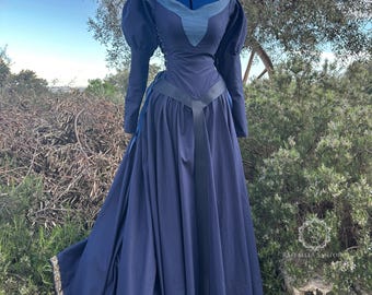Sleeping Beauty Aurora Pink And Blue Dress Medieval Wedding Dress, Renaissance Dress, Medieval Dress, Elven Dress, Sleeping Beauty Aurora Pink And Blue Dress Medieval Wedding Dress, Renaissance Dress, Medieval Dress, Elven Dress,