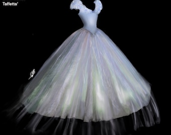 Robe Cindy, robe de bal, robe de mariée, robe de bal princesse, robe de bal bleu bleuet, robe de rêve, robe magique, robe énorme
