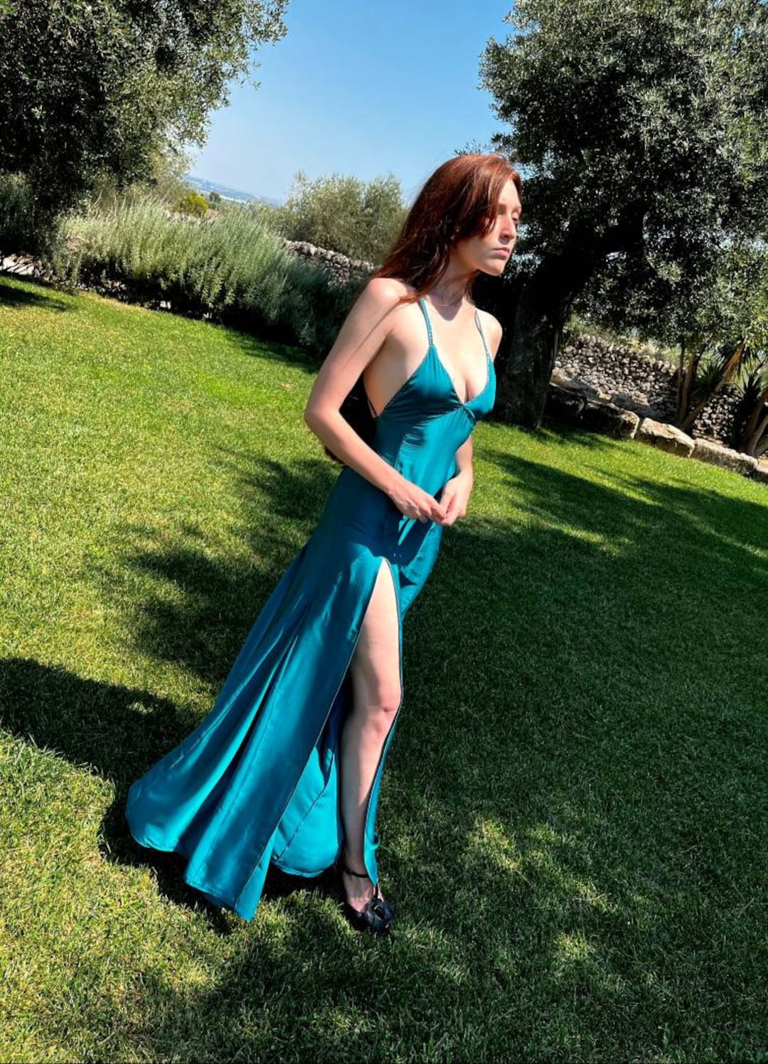 ELVIRA HANCOCK DRESS Handmade Satin Dress Scarface Dress - Etsy Norway