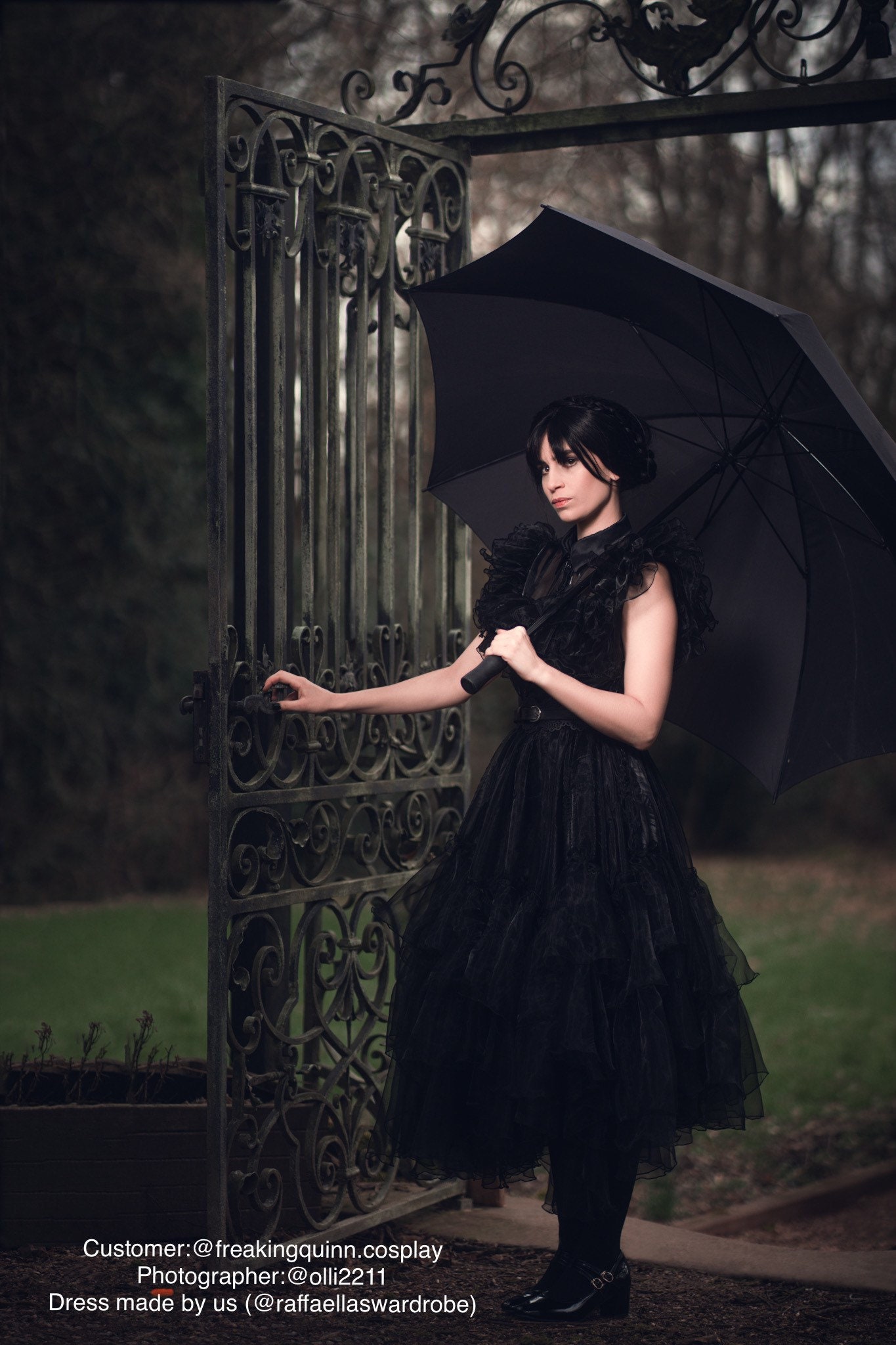 WEDNESDAY ADDAMS REPLICA Dress Wednesday Dark Dress Gothic photo photo