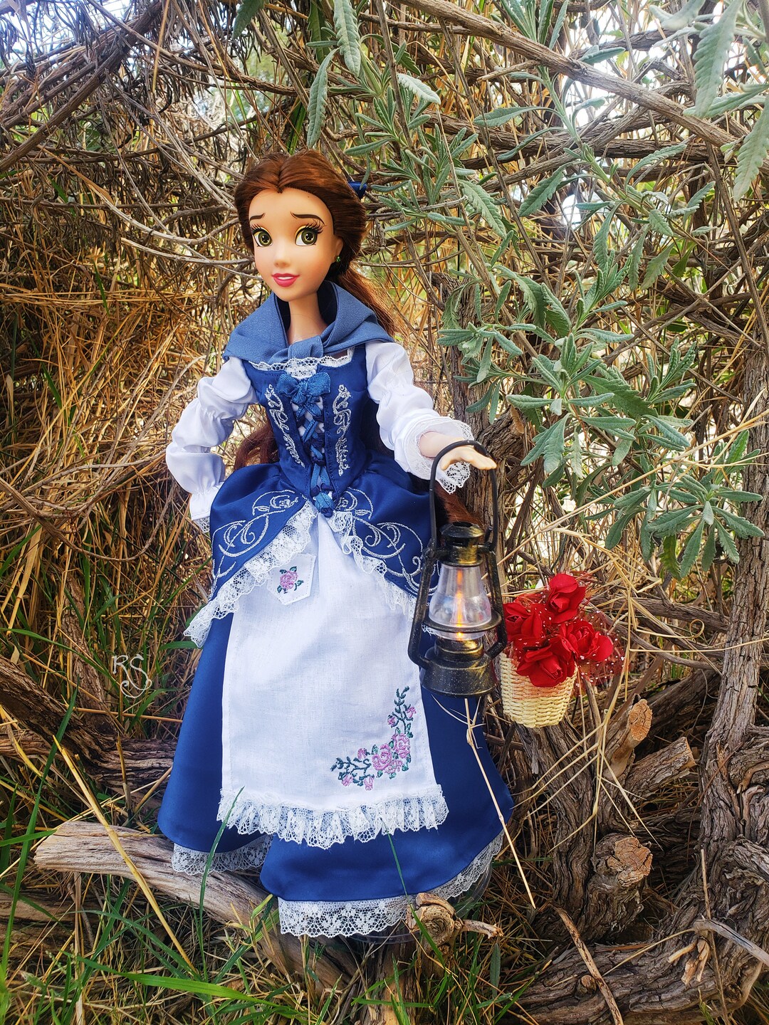 Peasant Belle Dress Village Belle Blue Belle Dress Belle Dress Beauty and the Beast Doll Beauty and the Beast Dress for Human and Dolls Etsy