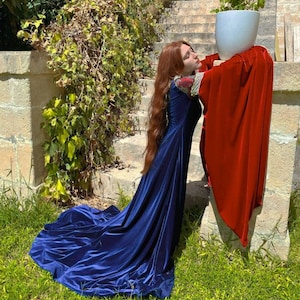 medieval wedding dress, Arwen inspired velvet medieval Dress, Handmade Dress, Long Train Medieval Dress, Celtic wedding dress