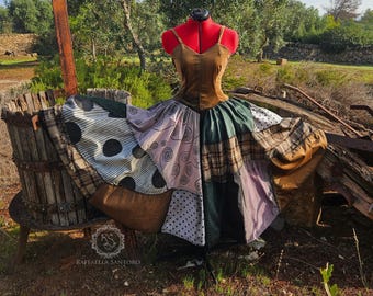 sally corset dress Nightmare Before Christmas Wedding dress Colour:MULTI FLORAL PRINT style_group:Maren Satin Dress This long sleeve lace the nightmare before christmas