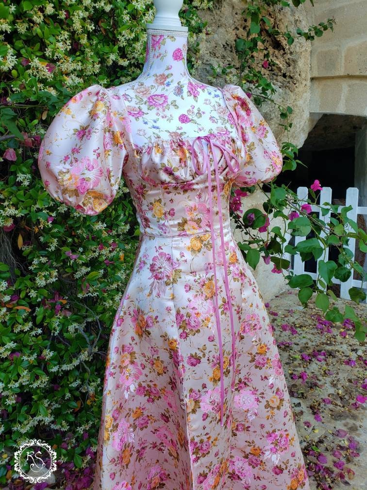 COTTAGECORE DRESS, FLORAL Fairy Dress, Romantic Dress, Picnic