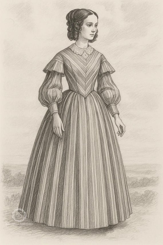 Robe d'inspiration Ellen, robe de jour marron et noire d