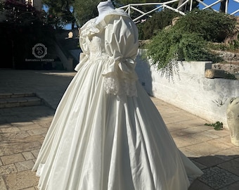 strapless open back dress CINDERELLA dress in satin with tutu – LoverDovers main image 1