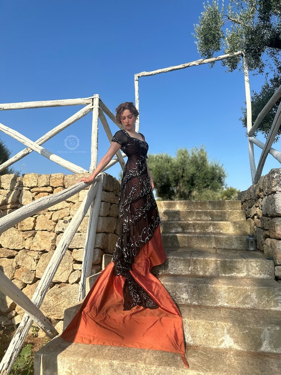 titanic dinner dress Red Dinner Dress, Titanic Inspired Dinner Dress, Dinner Dress, Delightful  Dress, Belle Epoque Edwardian Dress, Elegant Beading Dress
