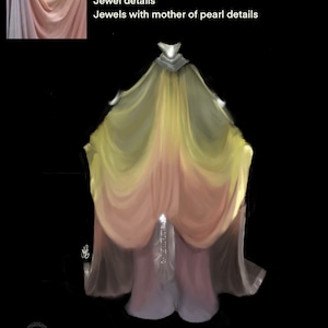 Padme Lakeside-jurk, Padme Lake-jurk, Padme-kostuum, verrukkelijke jurk, Padme-kostuum, Padme-cosplay, ombre-jurk