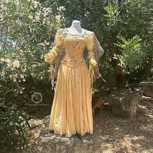 padme gold dress Padmé Amidala Dress Women's Movie Cosplay Vacation Retro Vintage Medieval Carnival Masquerade Party Evening main image 1