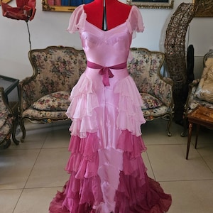 Yule ball, yule Ball Dress, Elegant Dress, Prom dress, Fairycore dress, pink silk dress, silk chiffon dress, Hermione dress, princess dress