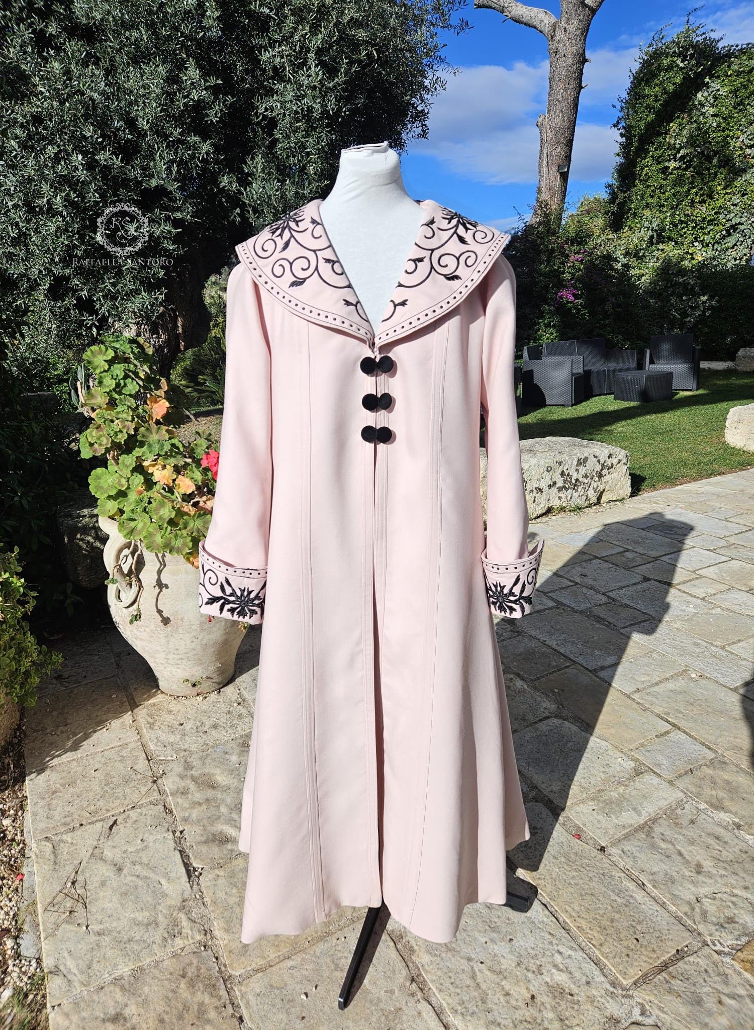 Rose Coat, Titanic Inspired Swim Coat, Titanic Pink, Pink Wool