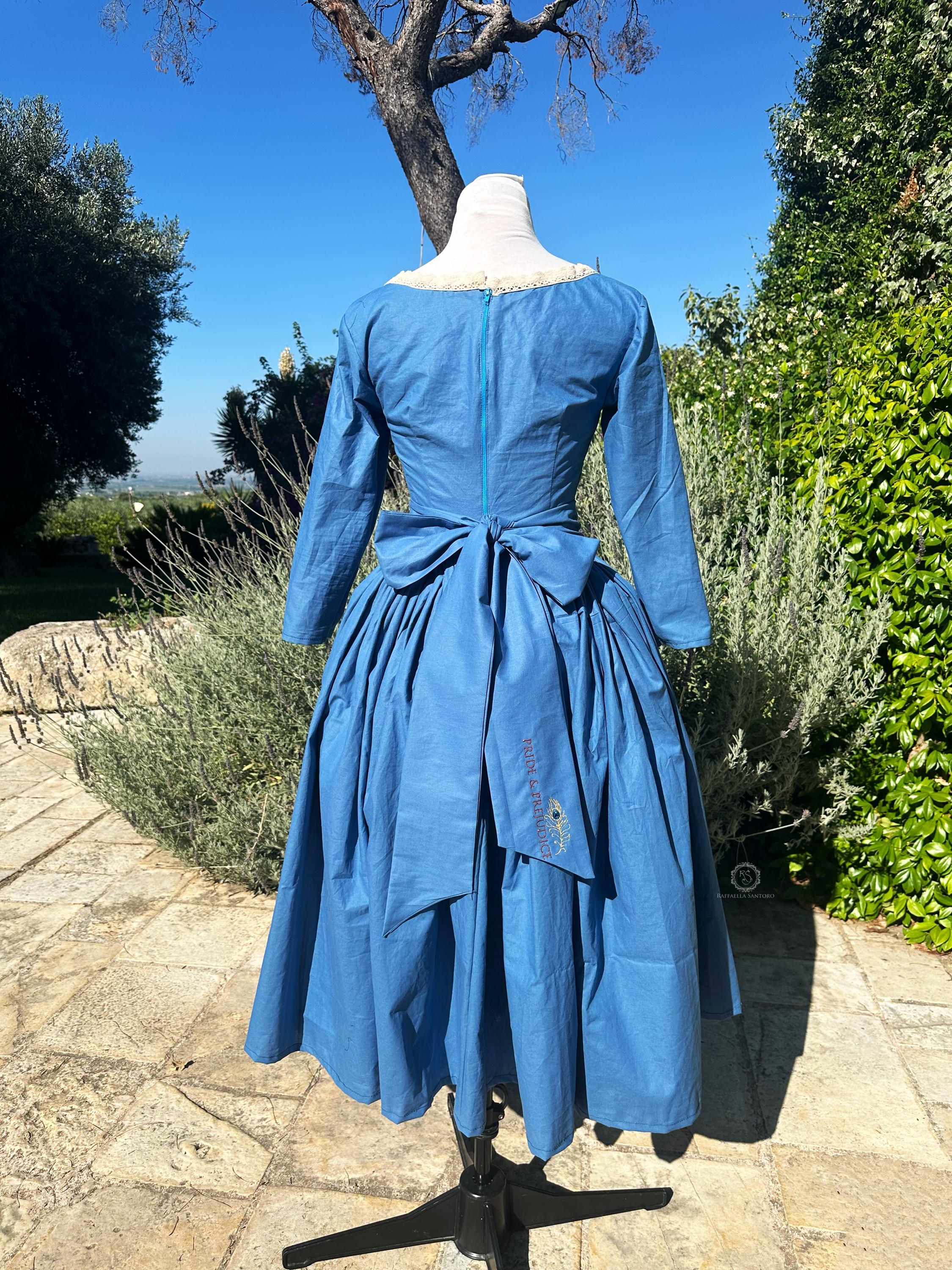COTTAGECORE DRESS, Aesthetic Dress, Delightful Pure Cotton Elegant Dress Pride and Prejudice Inspired With Embroidery Jane Austen Dress